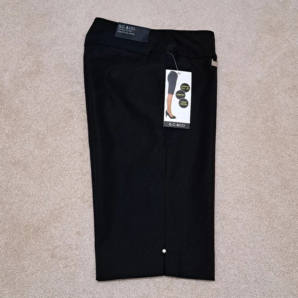 ❤️ S.C.&Co Black Bermuda Shorts Tummy Control Womens Size 6 Stretch Pull On
